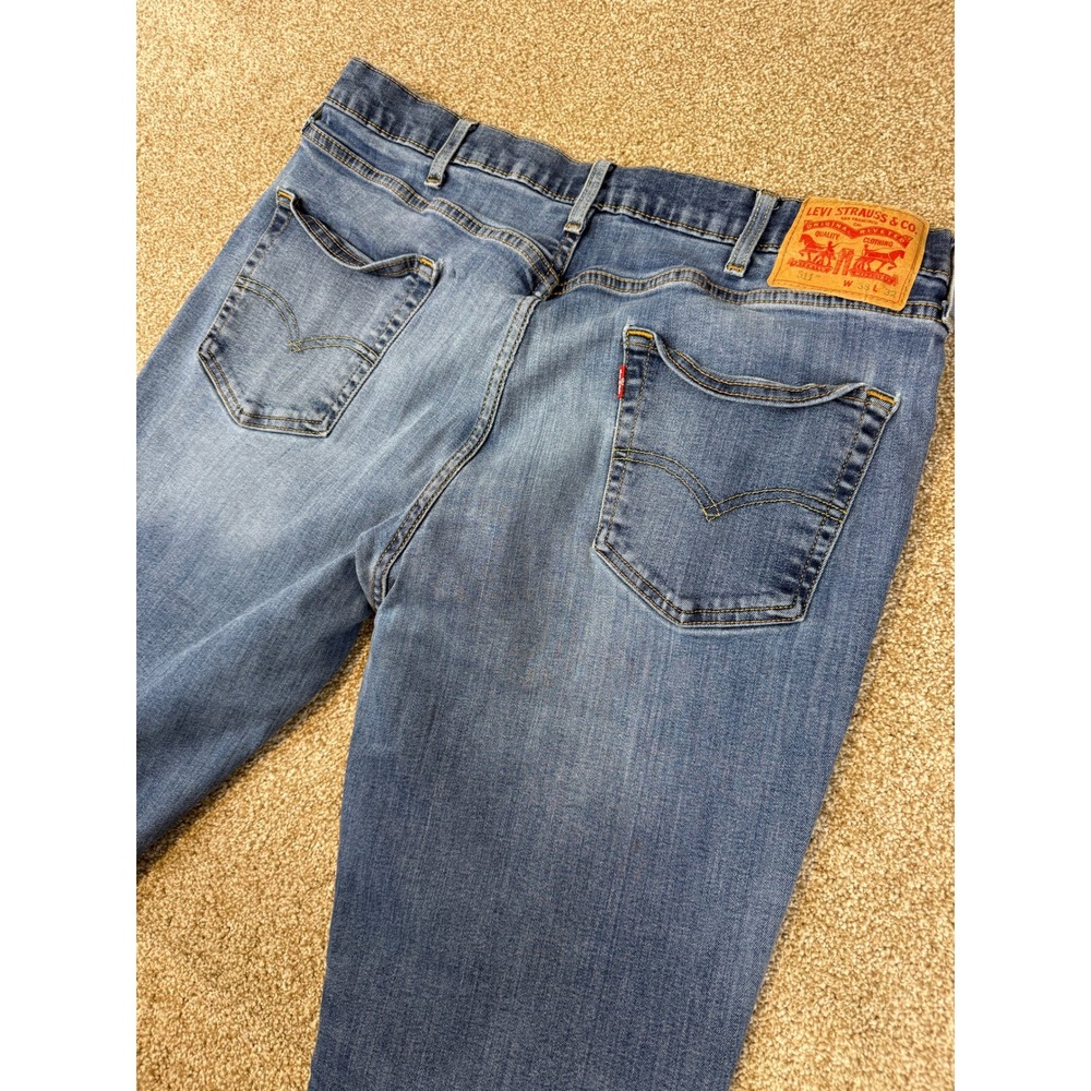 Levis 511 Slim Fit Blue Jeans Mens 38x32 Medium Wash Denim Pants Americana‎ Work